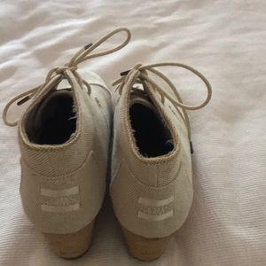 Cream Toms shoes (booties)